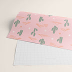 Retro hand drawn cactus plant pattern Wrapping Paper Gallery Image 2