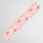 Retro hand drawn cactus plant pattern Table Runner Gallery Image 3