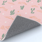 Retro hand drawn cactus plant pattern Rug Gallery Image 4