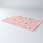 Retro hand drawn cactus plant pattern Rug Gallery Image 3