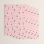 Retro hand drawn cactus plant pattern Wrapping Paper Gallery Image 3