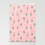Retro hand drawn cactus plant pattern Stationery Card Gallery Image 2
