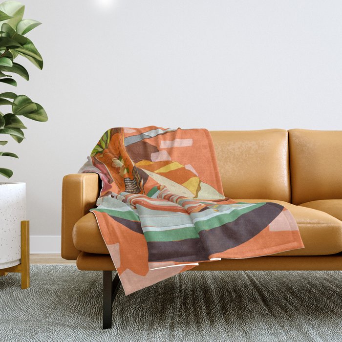 Food Illustration /Plate with Bacon Throw Blanket Gallery Image 1