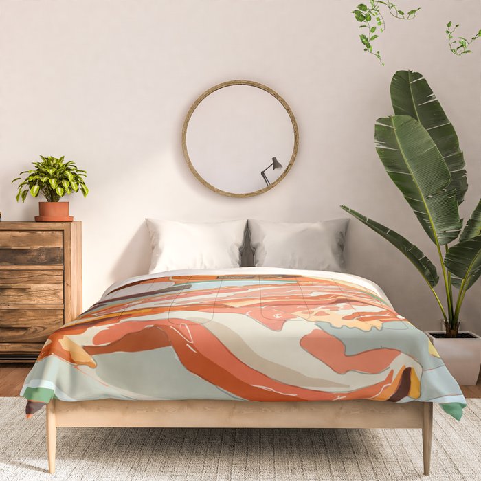 Food Illustration /Plate with Bacon Comforter Gallery Image 3