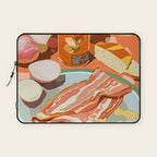 Food Illustration /Plate with Bacon Laptop Sleeve Gallery Image 1