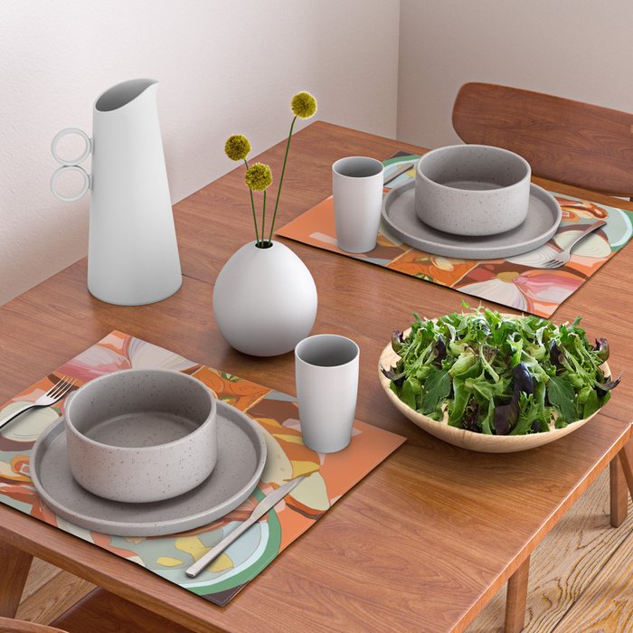 Food Illustration /Plate with Bacon Placemat Gallery Image 2