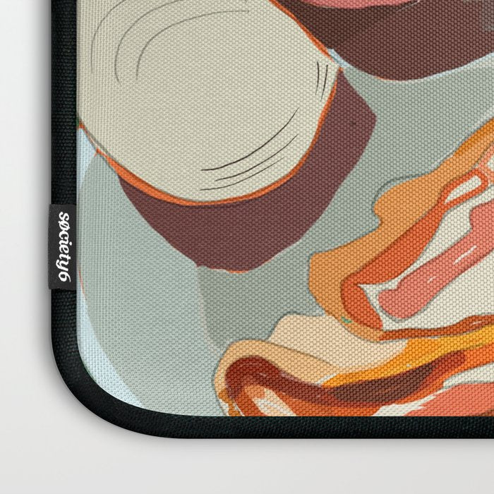 Food Illustration /Plate with Bacon Laptop Sleeve Gallery Image 3