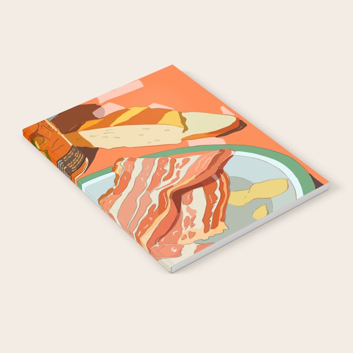 Food Illustration /Plate with Bacon Notebook Gallery Image 2