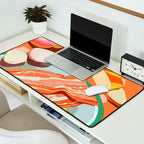 Food Illustration /Plate with Bacon Desk Mat Gallery Image 2