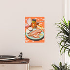 Food Illustration /Plate with Bacon Poster Gallery Image 2