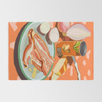 Food Illustration /Plate with Bacon Rug Gallery Image 2