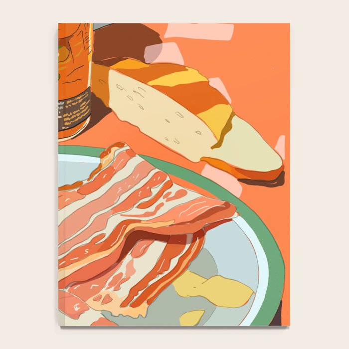 Food Illustration /Plate with Bacon Notebook Gallery Image 4