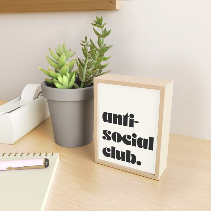 antisocial club Mini Art Print Gallery Image 2