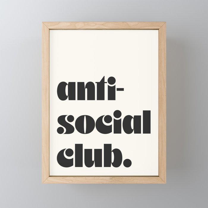 antisocial club Mini Art Print Gallery Image 1