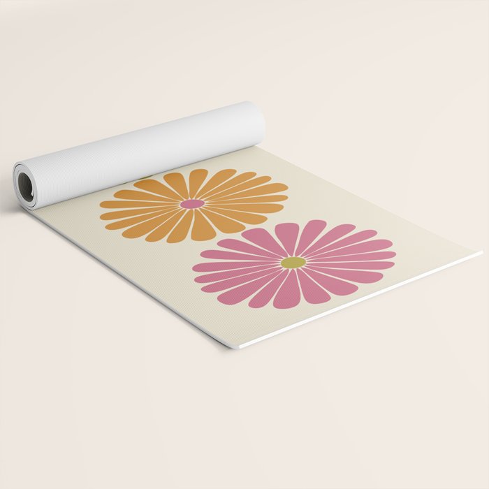 Retro Summer Daisies VIII Yoga Mat Gallery Image 2