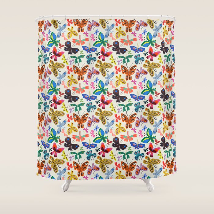 Exist To Be Happy Shower Curtain Gallery Image 1