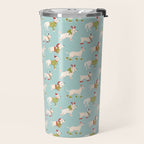 Retro Christmas - Winter Dogs Travel Mug Gallery Image 2