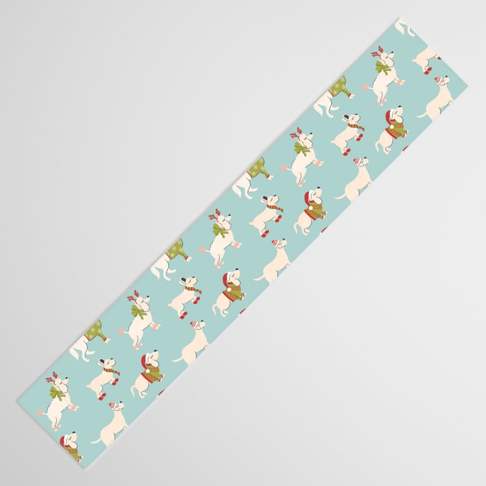Retro Christmas - Winter Dogs Table Runner Gallery Image 3