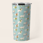Retro Christmas - Winter Dogs Travel Mug Gallery Image 1