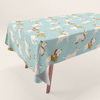 Retro Christmas - Winter Dogs Tablecloth Gallery Image 1