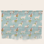 Retro Christmas - Winter Dogs Wall Hanging Gallery Image 1