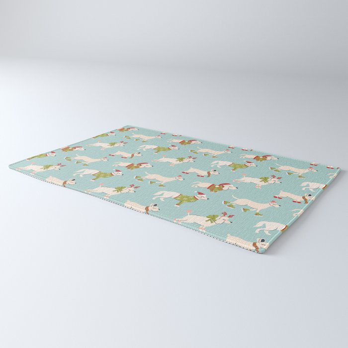 Retro Christmas - Winter Dogs Rug Gallery Image 3