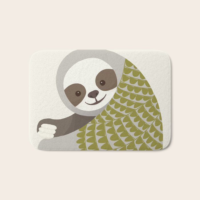Whimsical Sloth Bath Mat Gallery Image 1