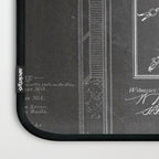 Baseball Patent - Sports Fan Softball Baseball Art - Black Chalkboard Laptop Sleeve Gallery Image 3