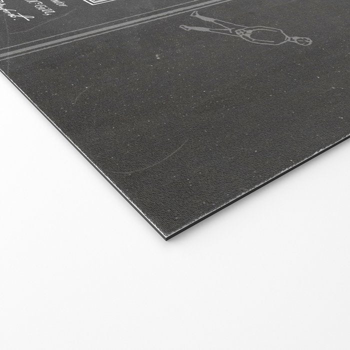 Baseball Patent - Sports Fan Softball Baseball Art - Black Chalkboard Welcome Mat Gallery Image 2