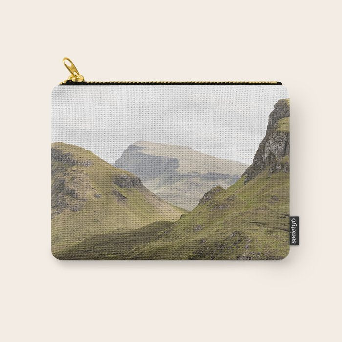 Quiraing Landscape | Nature Travel Photography Art Print | Isle of Skye in Scotland Carry All Pouch Gallery Image 1