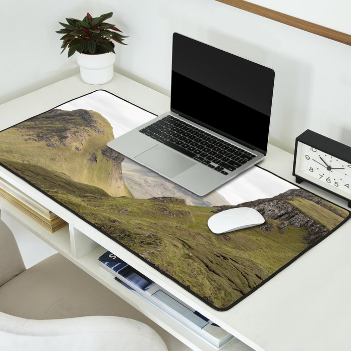 Quiraing Landscape | Nature Travel Photography Art Print | Isle of Skye in Scotland Desk Mat Gallery Image 2