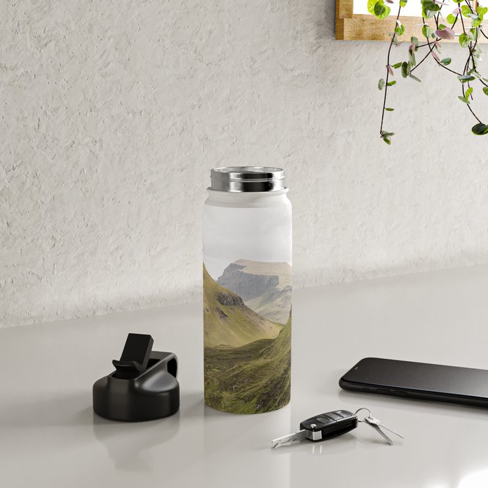 Quiraing Landscape | Nature Travel Photography Art Print | Isle of Skye in Scotland Water Bottle Gallery Image 4