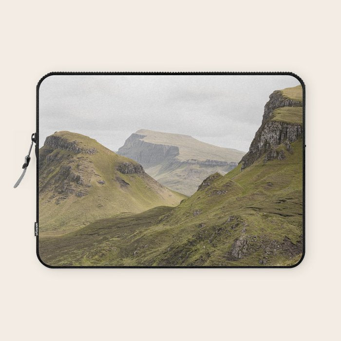Quiraing Landscape | Nature Travel Photography Art Print | Isle of Skye in Scotland Laptop Sleeve Gallery Image 1