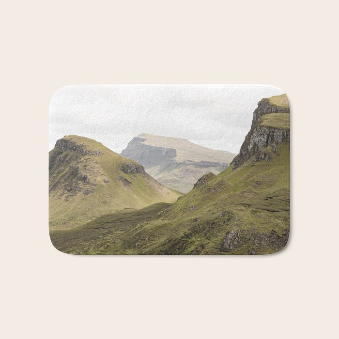Quiraing Landscape | Nature Travel Photography Art Print | Isle of Skye in Scotland Bath Mat Gallery Image 1