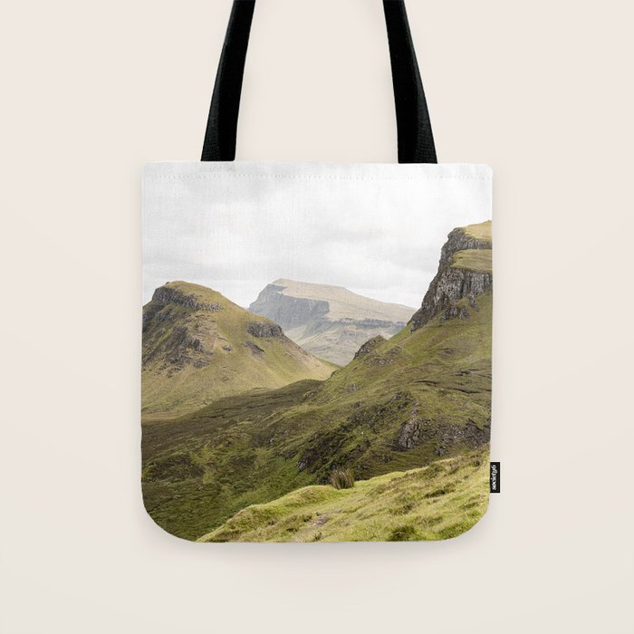 Quiraing Landscape | Nature Travel Photography Art Print | Isle of Skye in Scotland Tote Bag Gallery Image 1