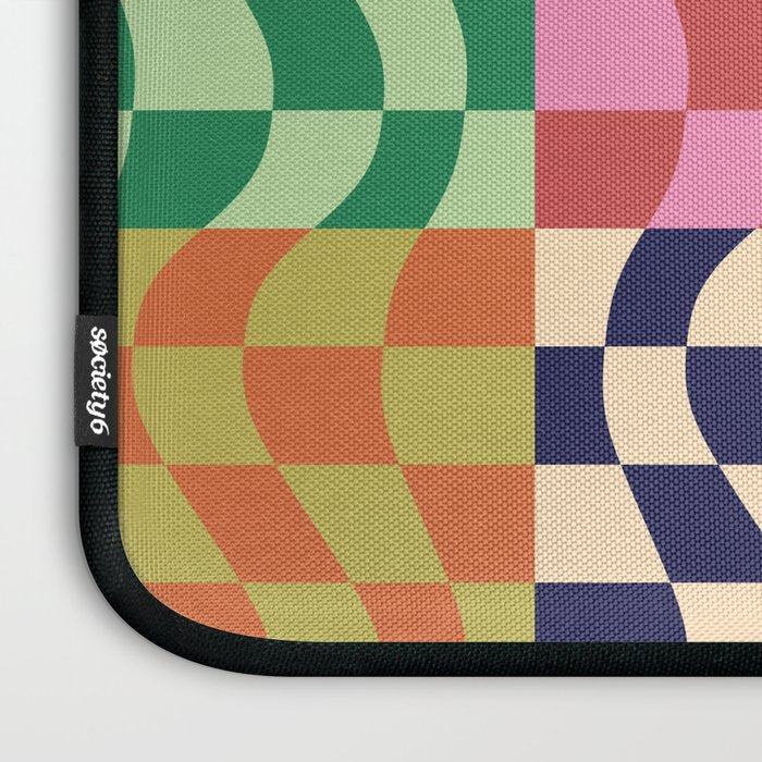 Colorful Checker Patchwork Laptop Sleeve Gallery Image 3