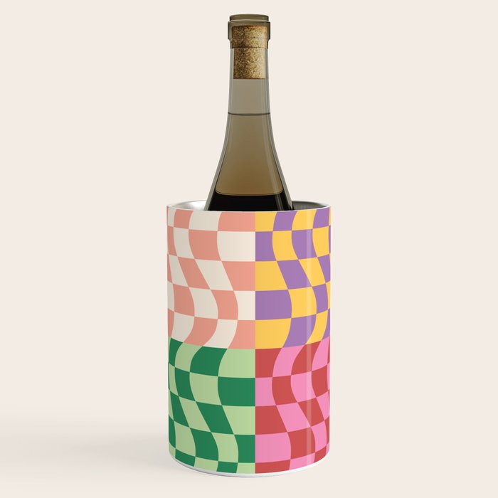 Colorful Checker Patchwork Wine Chiller Gallery Image 2