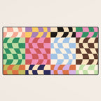 Colorful Checker Patchwork Desk Mat Gallery Image 3