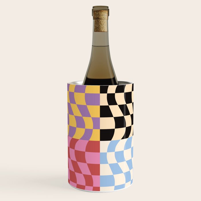 Colorful Checker Patchwork Wine Chiller Gallery Image 1