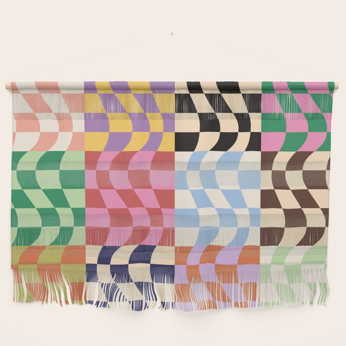 Colorful Checker Patchwork Wall Hanging Gallery Image 1