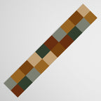 Bold Earthy Checks Pattern - Large VI Table Runner Gallery Image 3