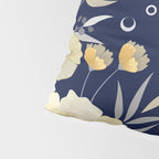 Modern, Boho, Floral Prints, Blue and Yellow Pillow Sham Gallery Image 4