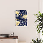 Modern, Boho, Floral Prints, Blue and Yellow Poster Gallery Image 2