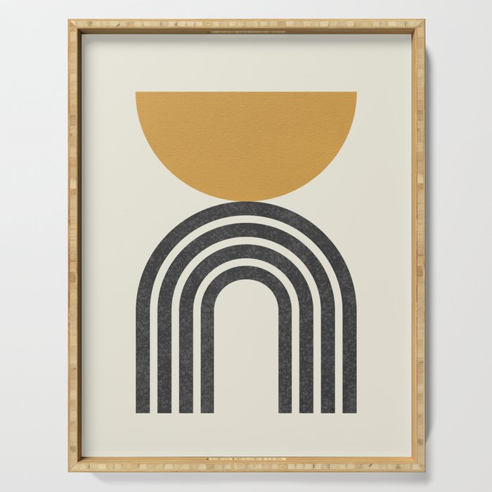 Mid century modern - half sun arch Serving Tray Gallery Image 1