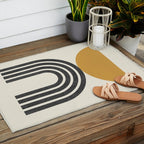 Mid century modern - half sun arch Outdoor Rug Gallery Image 2
