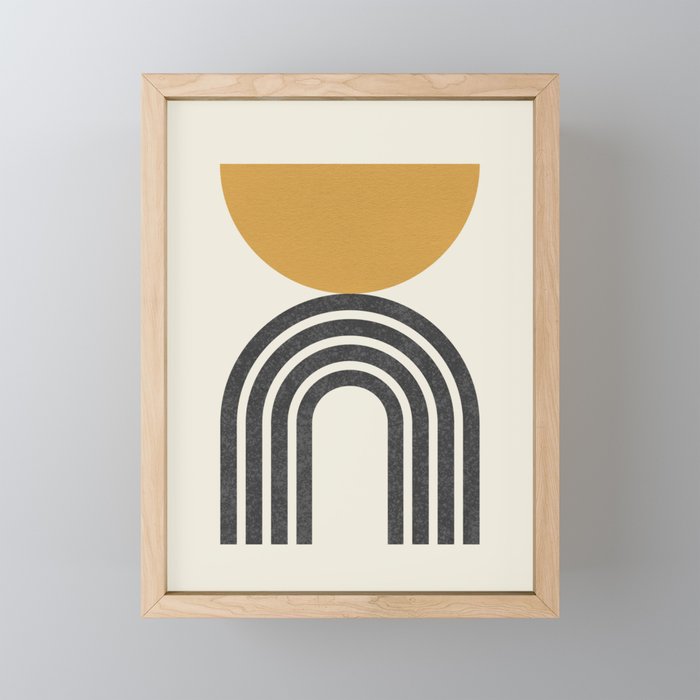 Mid century modern - half sun arch Mini Art Print Gallery Image 1