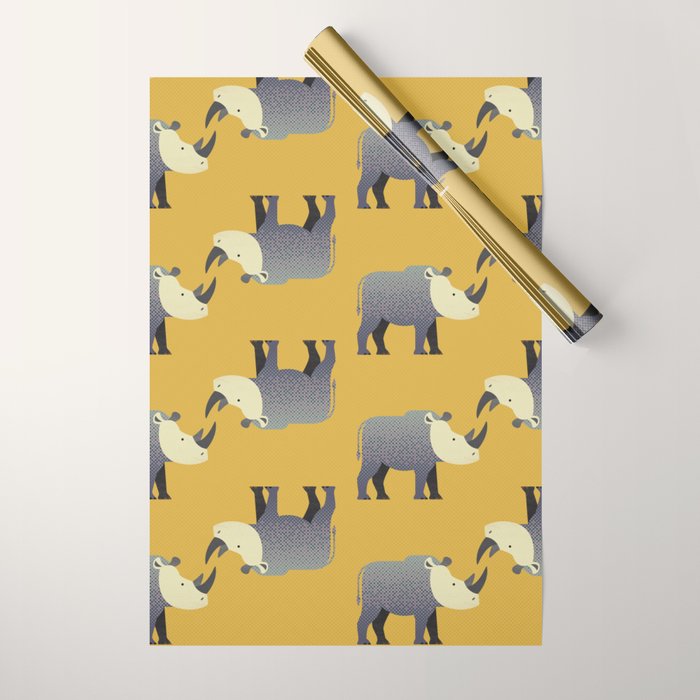 Whimsy Rhinoceros II Wrapping Paper Gallery Image 1