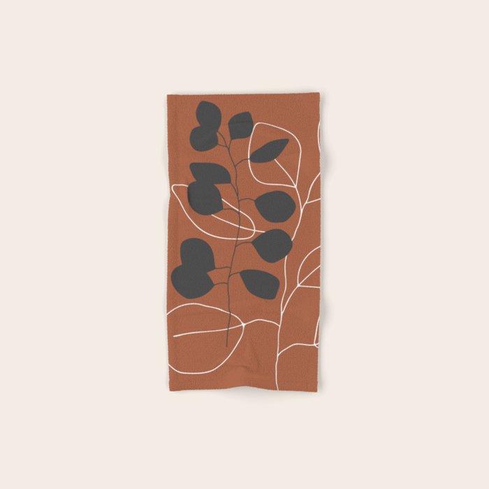 Minimalist Leaf Floral Bath Towel Gallery Image 1