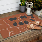 Minimalist Leaf Floral Outdoor Rug Gallery Image 2