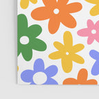Colorful retro flower art pattern Poster Gallery Image 3
